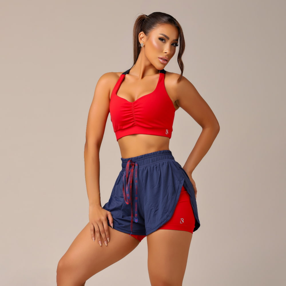 Conjunto Fitness Feminino Áster Vermelho - LP50