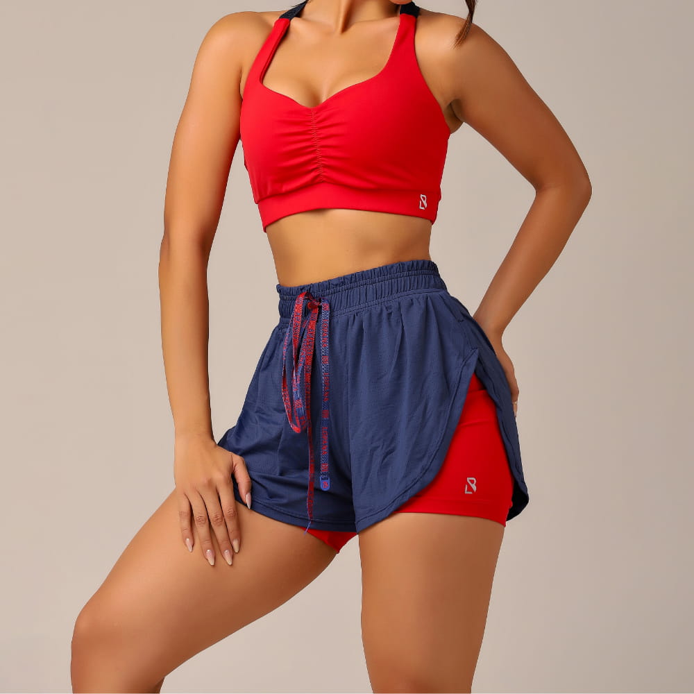 Conjunto Fitness Feminino Áster Vermelho - LP50