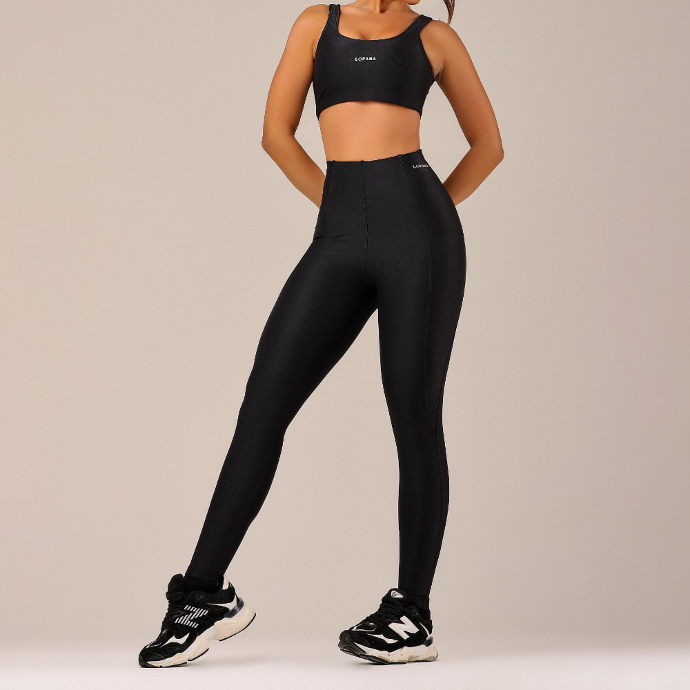Conjunto Fitness Feminino Balance Preto - LP45