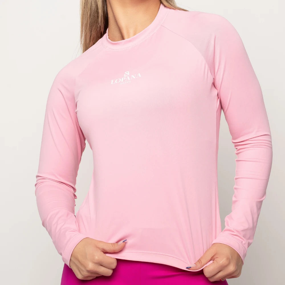 Blusa Fitness Feminino Solar Rosa Lopana - LP126