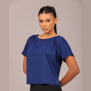 Blusa Fitness Feminina Azul Marinho Flora Lopana - LP98