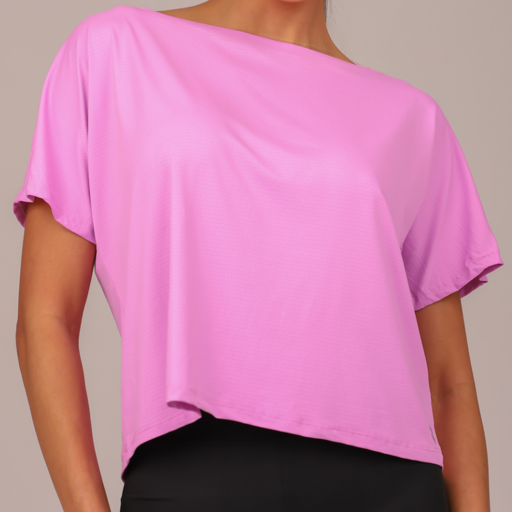 Blusa Fitness Feminina Flora Rosa Lopana - LP79