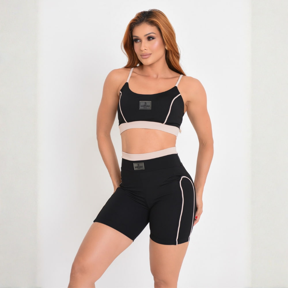 Conjunto Fitness Feminino Move Preto - LP68