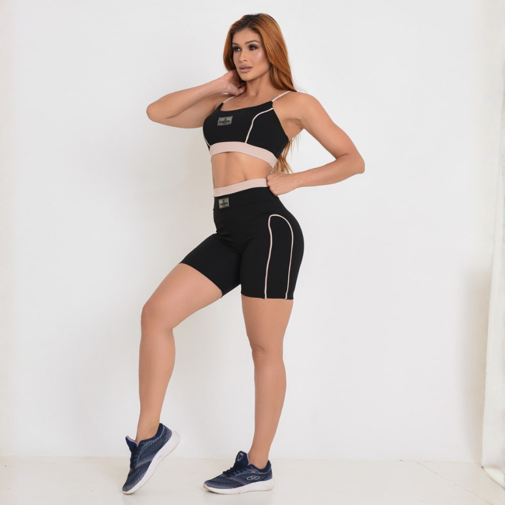 Conjunto Fitness Feminino Move Preto - LP68