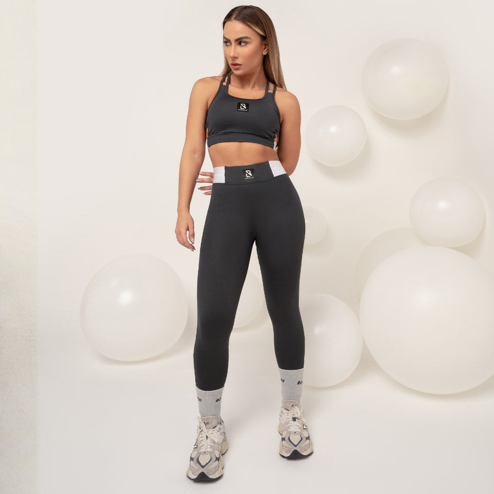 Conjunto Fitness Feminino Lumina Grafite - LP69