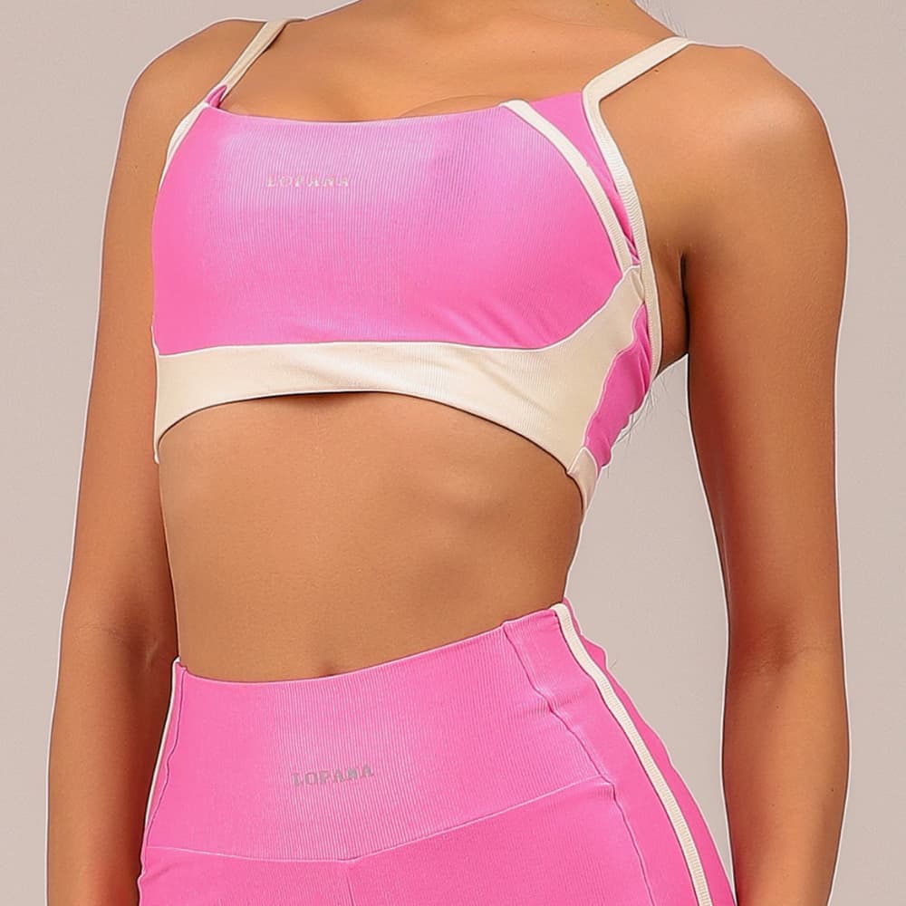Conjunto Fitness Feminino Rosa Viva Lopana - LP90