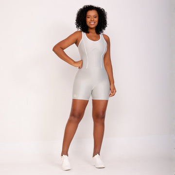 Macaquinho Feminino Fitness Sprint Prata - LP55