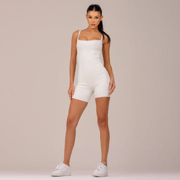 Macaquinho Fitness Off White Feminino Gold Lopana - LP88