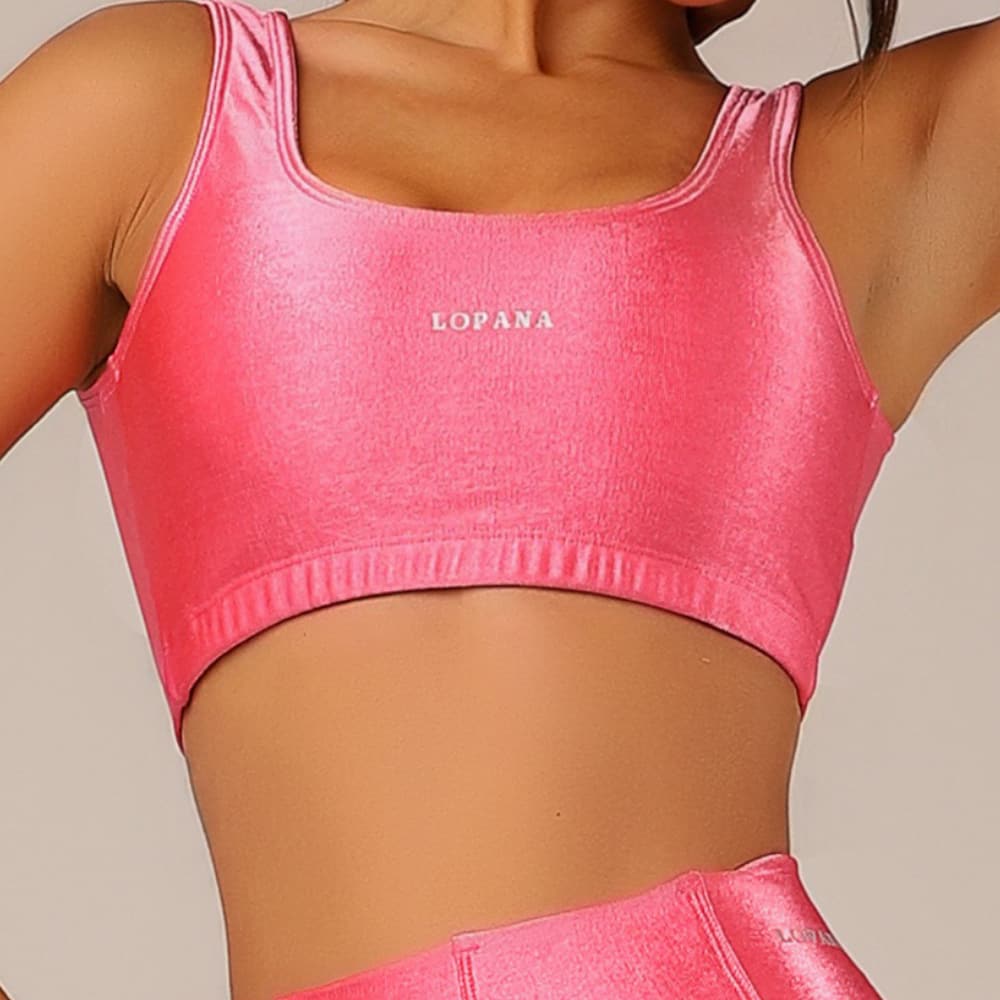 Conjunto Fitness Feminino Max Brilho Rose - LP35