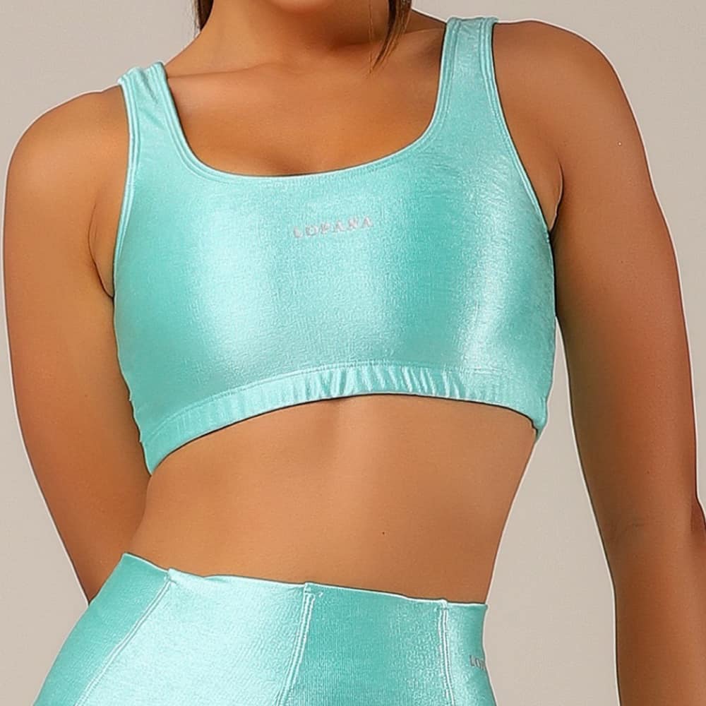 Conjunto Fitness Feminino Max Brilho Verde - LP33