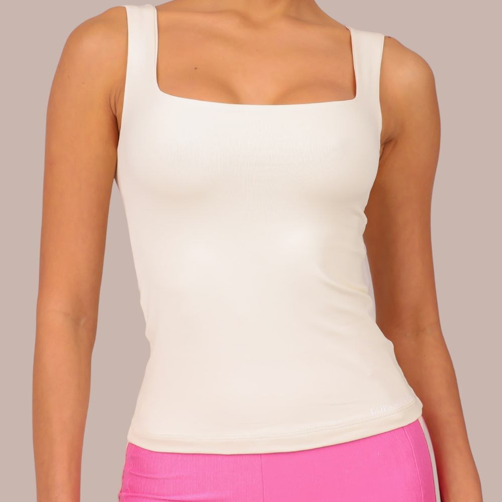 Regata Fitness Feminina Premium Marfim Lopana - LP109