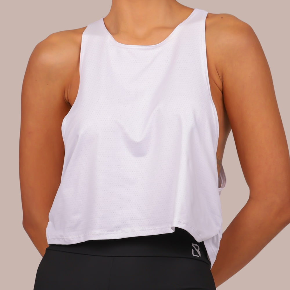 Regata Fitness Feminina Sol Branco Lopana - LP81