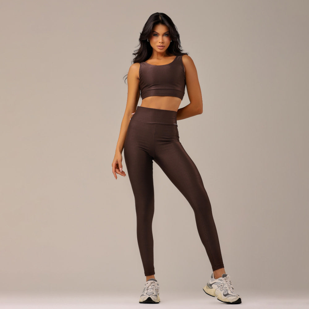 Calça Legging Fitness Feminina Skin Café - LP03