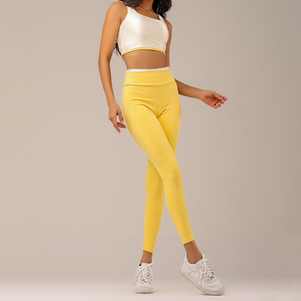 Conjunto Fitness Feminino Soft Amarelo - LP19