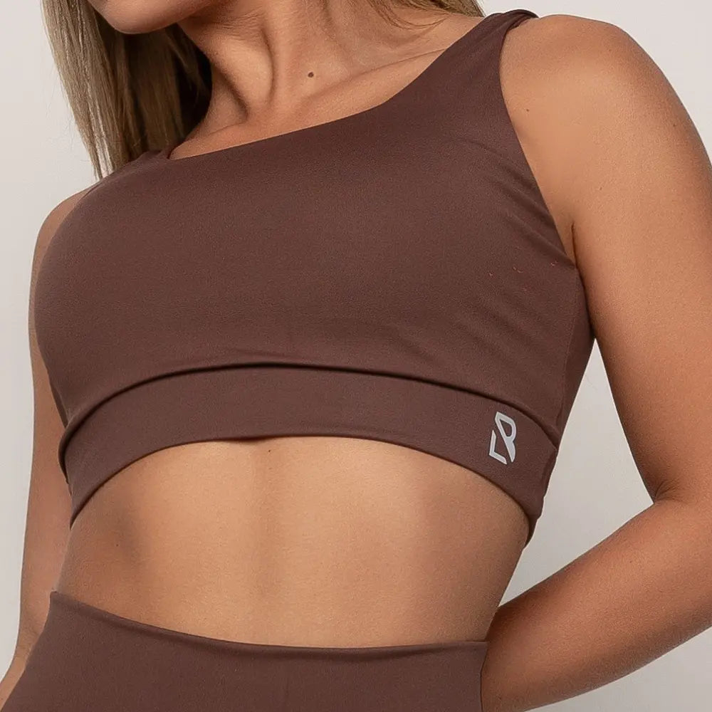 Top Fitness Feminino Ize Marrom Lopana - LP143